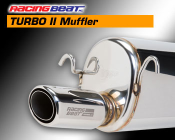 Racing Beat REV TII Muffler - Left RX-7 87-91 Turbo II, 16450