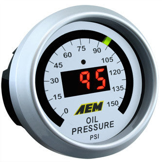 AEM Digital Gauge: Oil Pressure 0 to 150 PSI, 30-4407